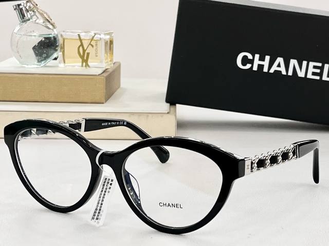 Chanel Mod:Ch3428 Mod:55-17-145 羊皮链条眼镜架